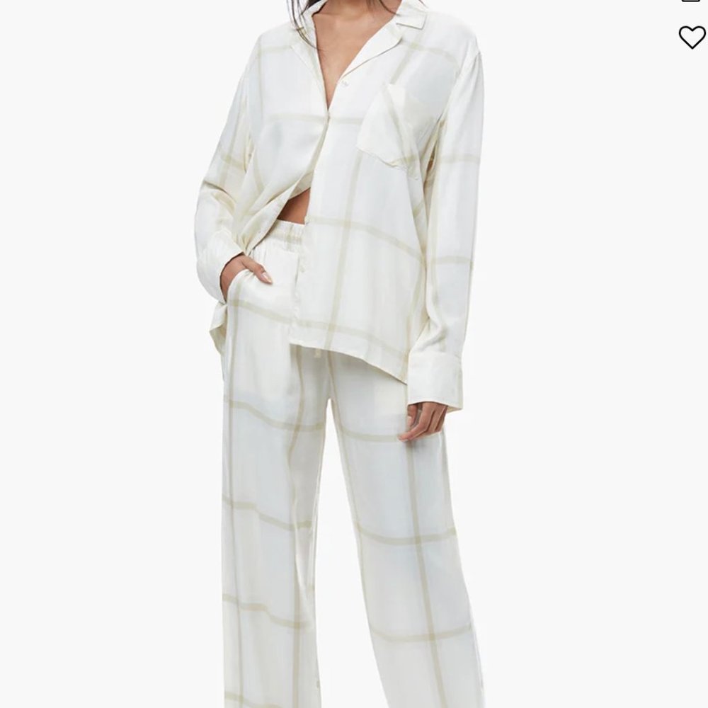 NWT WeWoreWhat Flannel Button Up Oversized Plaid Set